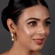 Kundan Polki Teardrop Pearl Drop Earrings Pair